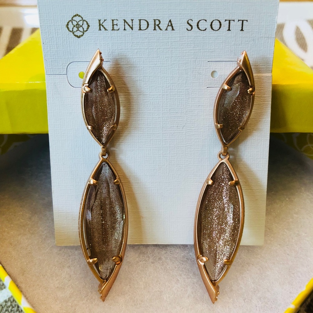 ON SALE! NWT Kendra Scott Maisey Earrings Gold Dus - Picture 7 of 8